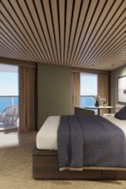 The Haven Owner's Suite con orientación a la popa, dormitorio principal y balcón grande H4