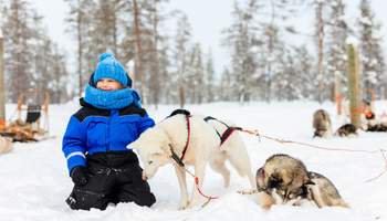 SALLA: SAFARI EN TRINEO DE HUSKIES, PASEO CON RAQUETAS Y PESCA EN HIELO