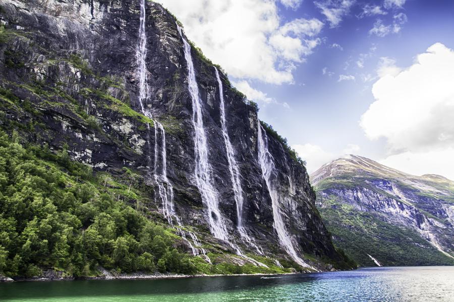 Fiorde de Geiranger e glaciar de Briksdal